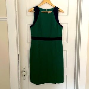 Sheath Dress - green with black accents